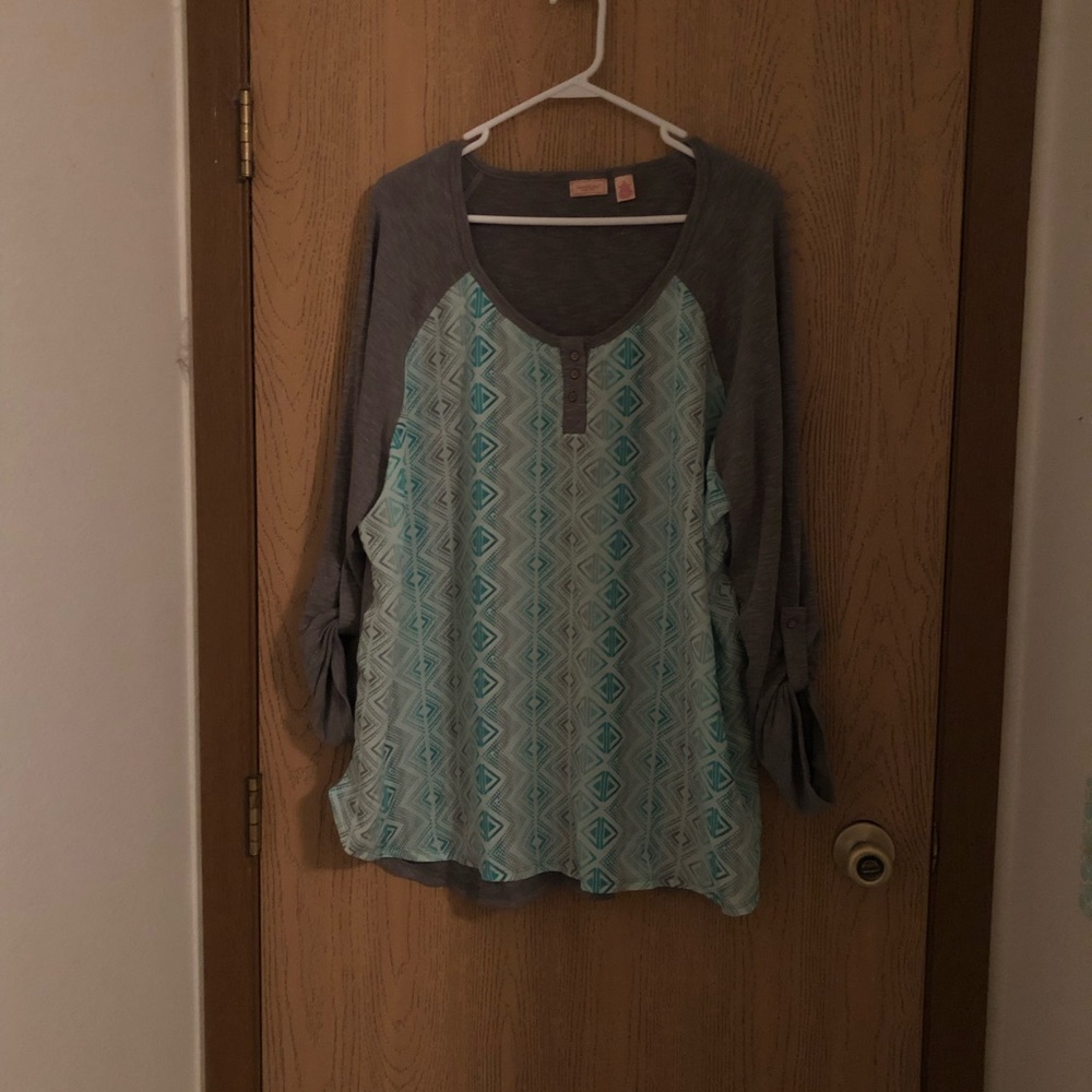 Northcrest top with chiffon front